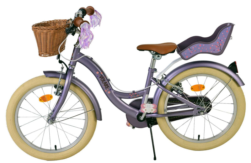 Load image into Gallery viewer, Volare blossom kinderfiets - meisjes - 18 inch - paars - twee handremmen
