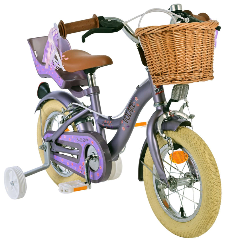 Load image into Gallery viewer, Volare blossom kinderfiets - meisjes - 12 inch - paars - twee handremmen
