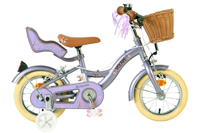 Load image into Gallery viewer, Volare blossom kinderfiets - meisjes - 12 inch - paars - twee handremmen
