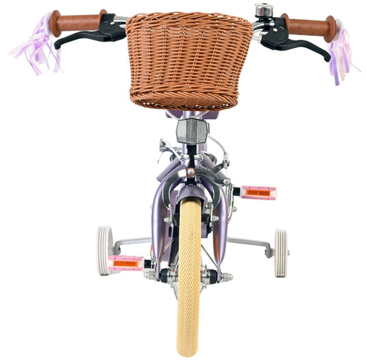 Volare blossom kinderfiets - meisjes - 12 inch - paars - twee handremmen