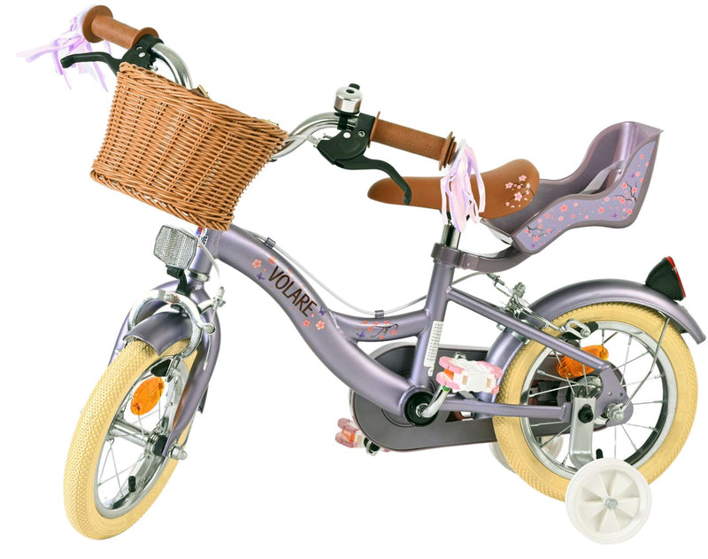 Load image into Gallery viewer, Volare blossom kinderfiets - meisjes - 12 inch - paars - twee handremmen
