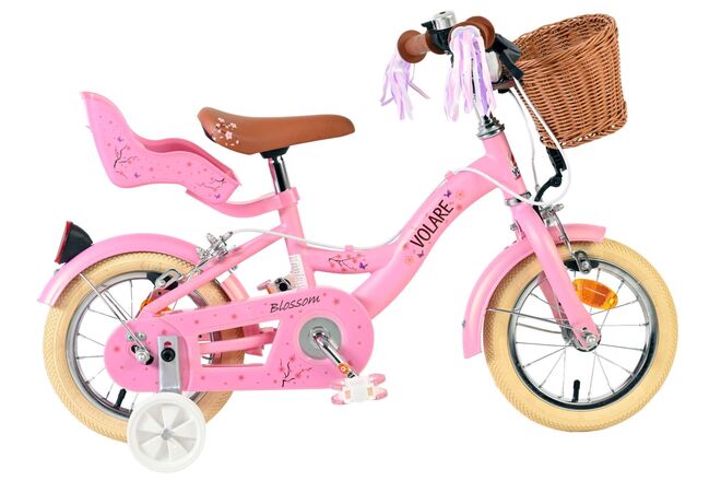 Afbeelding laden in galerijviewer, Volare blossom kinderfiets - meisjes - 12 inch - roze - twee handremmen
