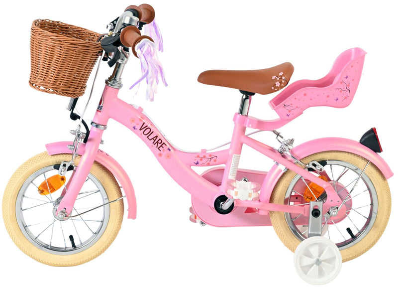 Afbeelding laden in galerijviewer, Volare blossom kinderfiets - meisjes - 12 inch - roze - twee handremmen

