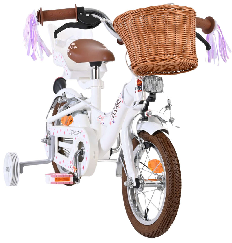 Load image into Gallery viewer, Volare blossom kinderfiets - meisjes - 12 inch - wit - twee handremmen
