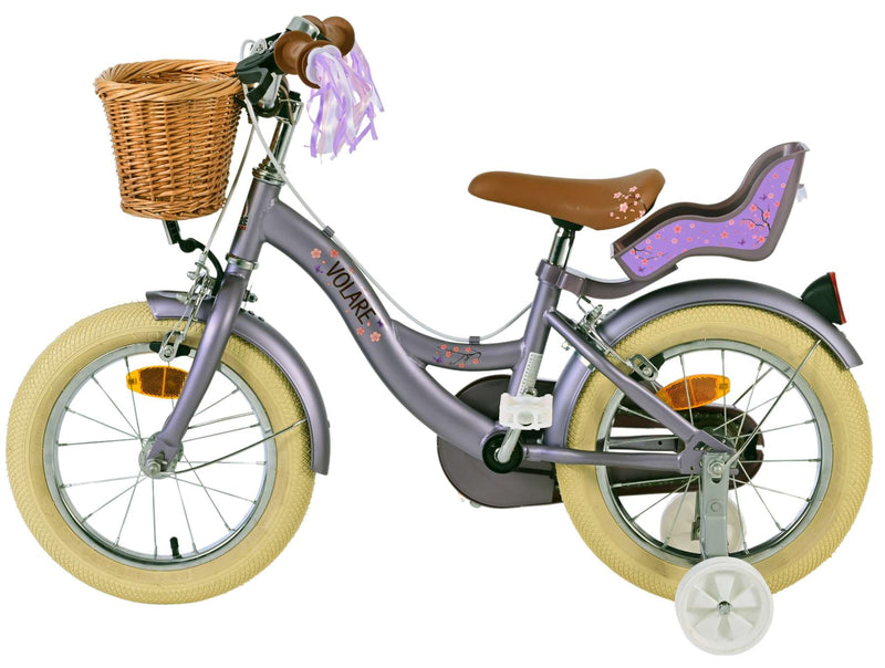 Load image into Gallery viewer, Volare blossom kinderfiets - meisjes - 14 inch - paars - twee handremmen
