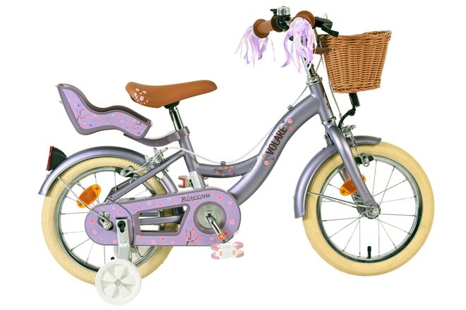 Load image into Gallery viewer, Volare blossom kinderfiets - meisjes - 14 inch - paars - twee handremmen
