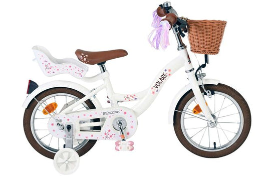 Volare blossom kinderfiets - meisjes - 14 inch - wit