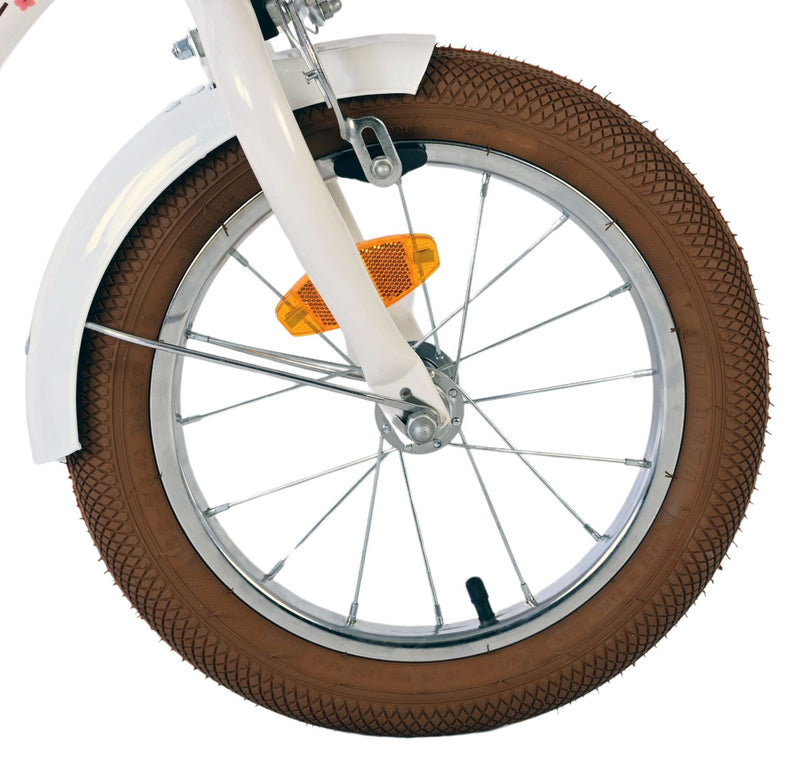 Load image into Gallery viewer, Volare Blossom Kinderfiets Meisjes 14 inch Wit Twee Handremmen
