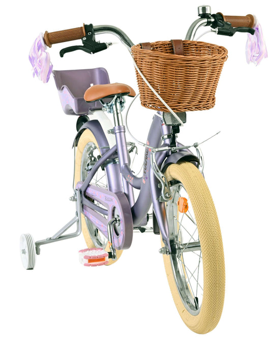 Volare blossom kinderfiets - meisjes - 16 inch - paars - twee handremmen