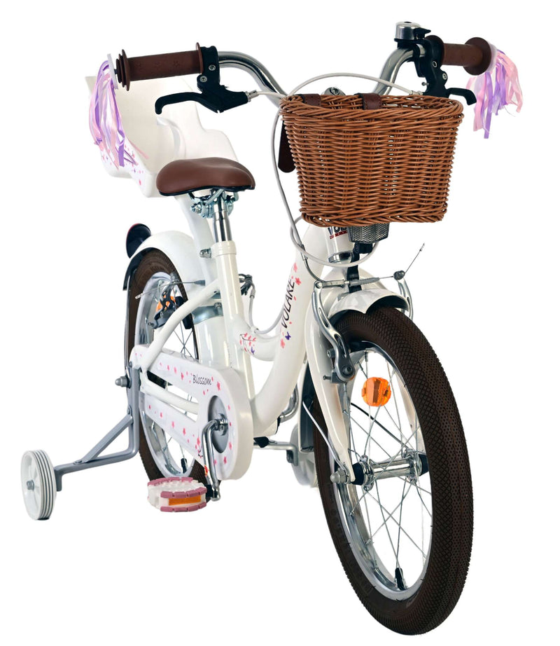 Load image into Gallery viewer, Volare blossom kinderfiets - meisjes - 16 inch - wit - twee handremmen
