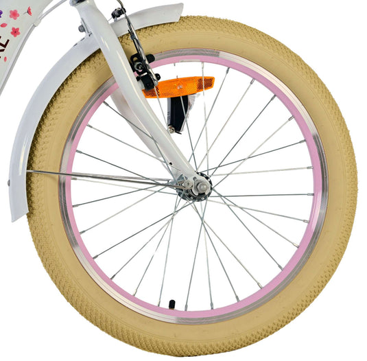 Volare blossom kinderfiets - meisjes - 20 inch - wit - twee handremmen