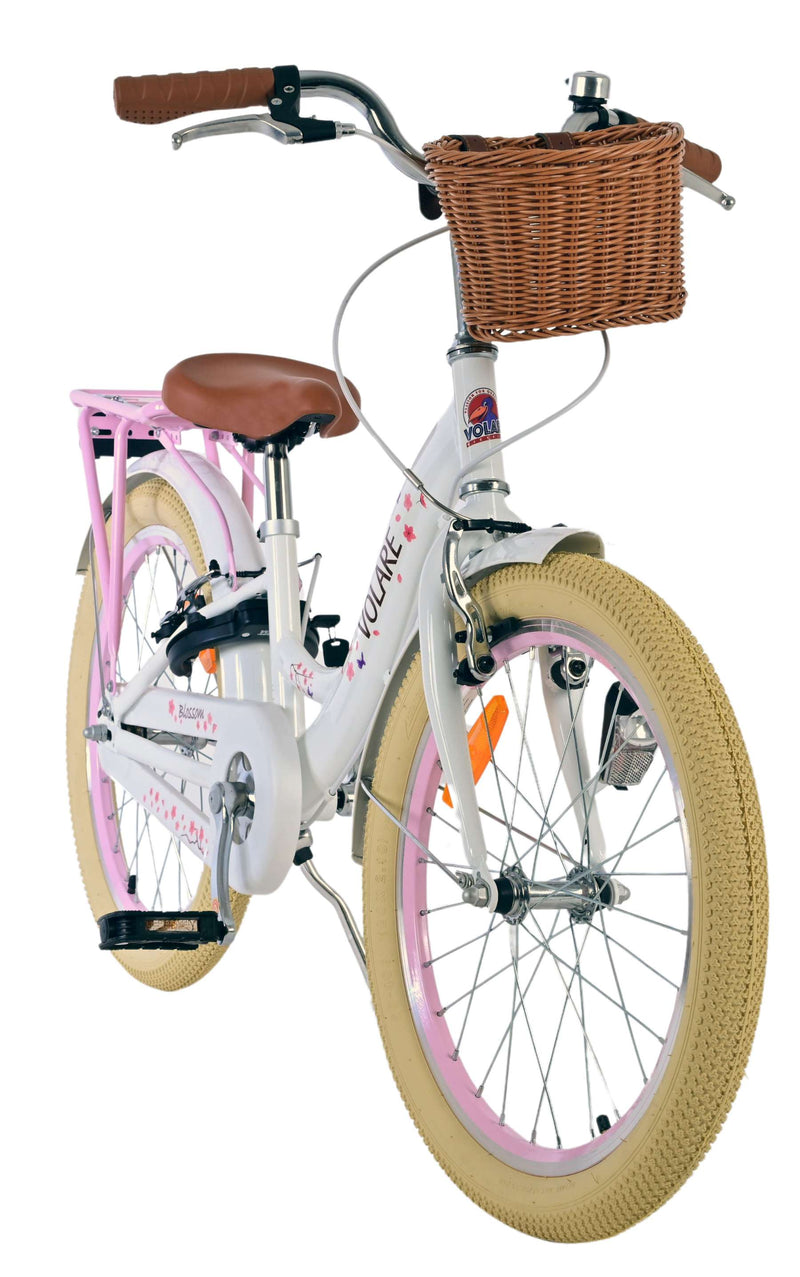 Afbeelding laden in galerijviewer, Volare blossom kinderfiets - meisjes - 20 inch - wit - twee handremmen
