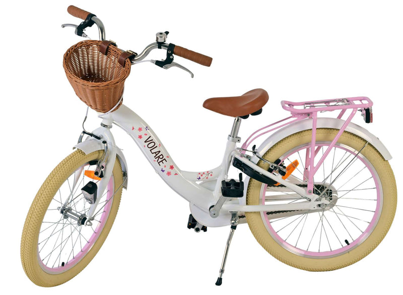 Afbeelding laden in galerijviewer, Volare blossom kinderfiets - meisjes - 20 inch - wit - twee handremmen
