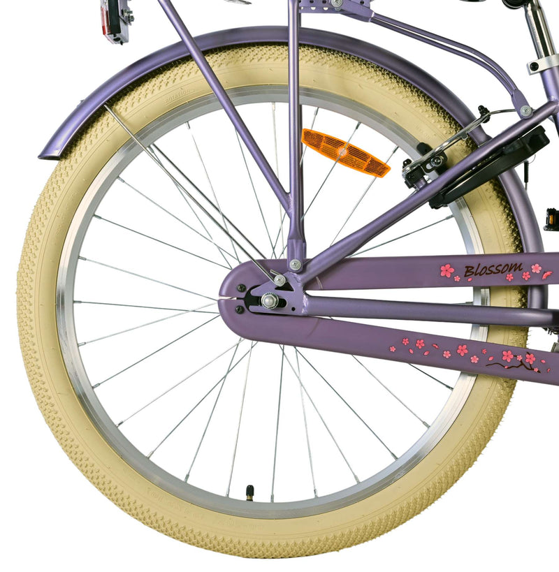 Afbeelding laden in galerijviewer, Volare blossom kinderfiets - meisjes - 24 inch - paars - twee handremmen
