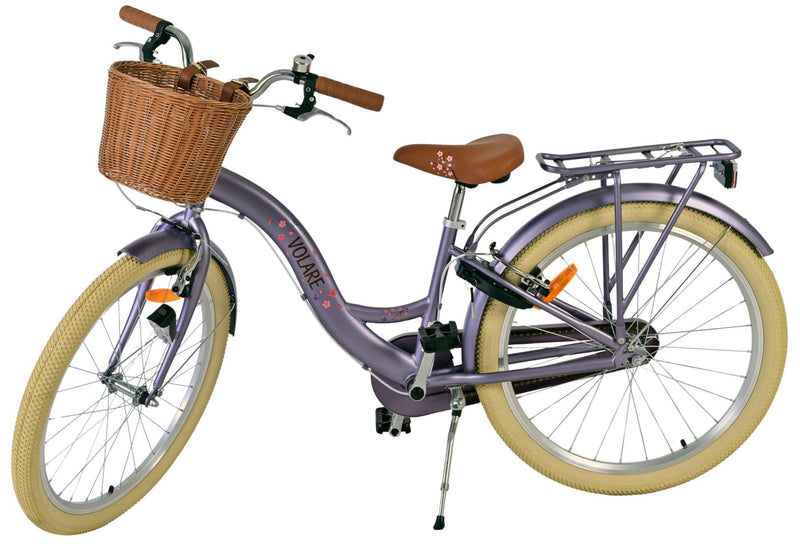 Afbeelding laden in galerijviewer, Volare blossom kinderfiets - meisjes - 24 inch - paars - twee handremmen
