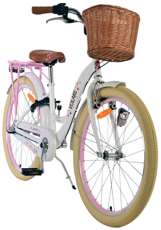 Volare blossom kinderfiets - meisjes - 24 inch - wit - 3 versnellingen
