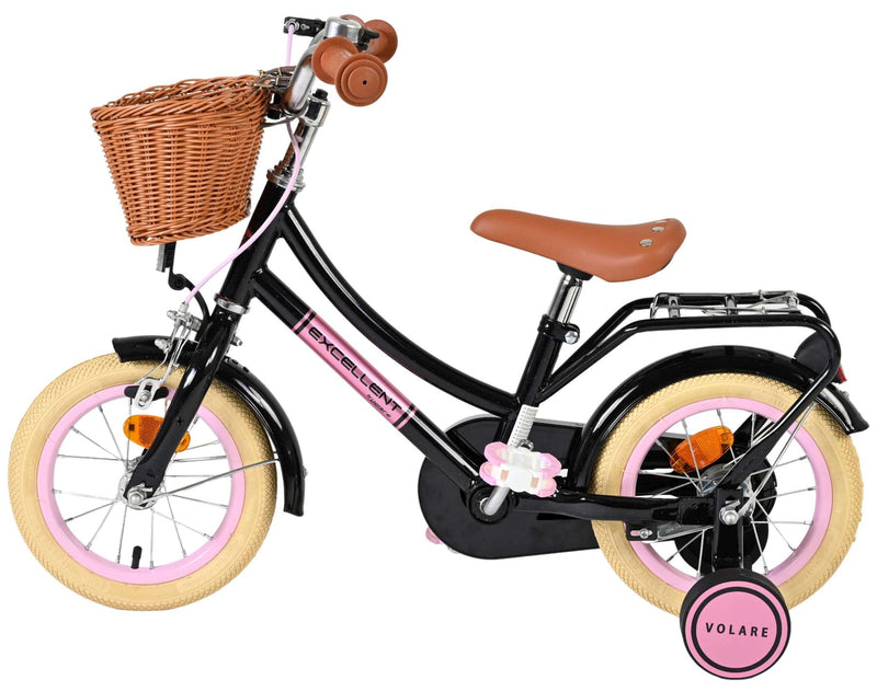 Load image into Gallery viewer, Volare excellent kinderfiets - meisjes - 12 inch - zwart
