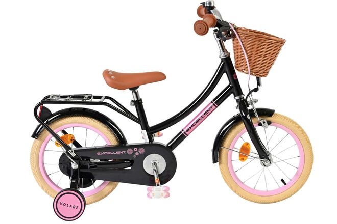 Afbeelding laden in galerijviewer, Volare excellent kinderfiets - meisjes - 14 inch - zwart
