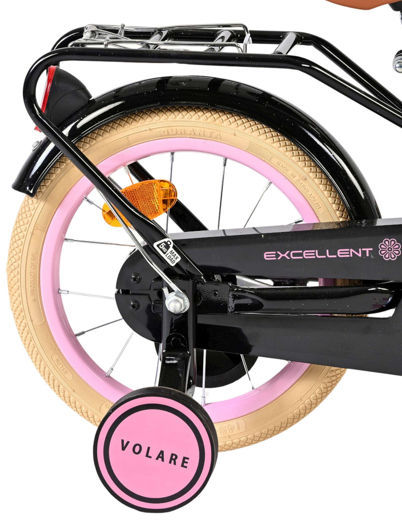 Afbeelding laden in galerijviewer, Volare excellent kinderfiets - meisjes - 14 inch - zwart
