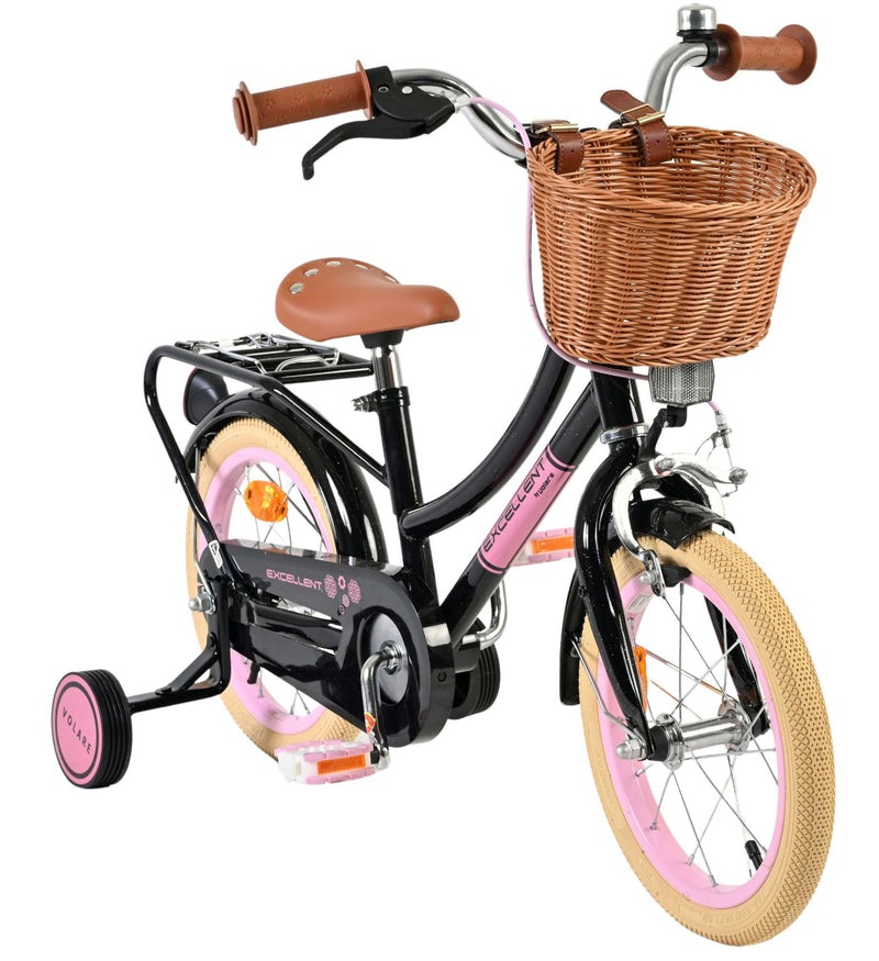 Afbeelding laden in galerijviewer, Volare excellent kinderfiets - meisjes - 14 inch - zwart
