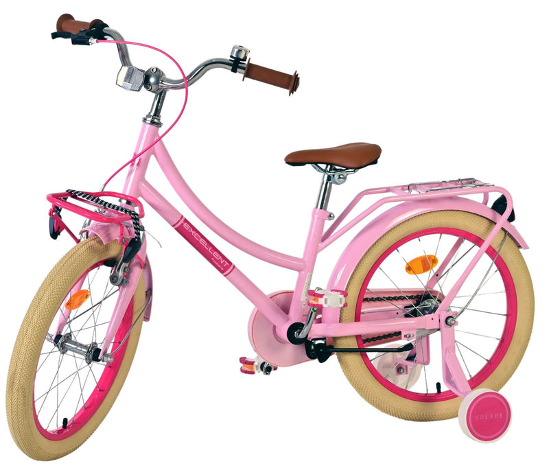 Load image into Gallery viewer, Volare excellent kinderfiets - meisjes -18 inch - roze - 95% afgemonteerd
