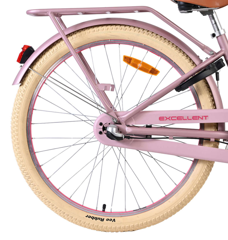 Afbeelding laden in galerijviewer, Volare excellent kinderfiets - meisjes - 24 inch - mat roze - 3 versnellingen
