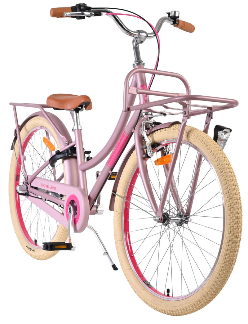 Afbeelding laden in galerijviewer, Volare excellent kinderfiets - meisjes - 24 inch - mat roze - 3 versnellingen
