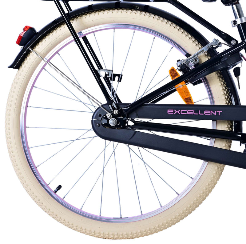 Load image into Gallery viewer, Volare Volare Kinderfiets Meisjes 24 inch Zwart Twee handremmen
