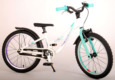 Volare Glamour Kinderfiets - Meisjes - 18 inch - Wit Mint Groen - Prime Collection