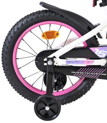 Volare lily kinderfiets - meisjes - 16 inch - wit roze paars