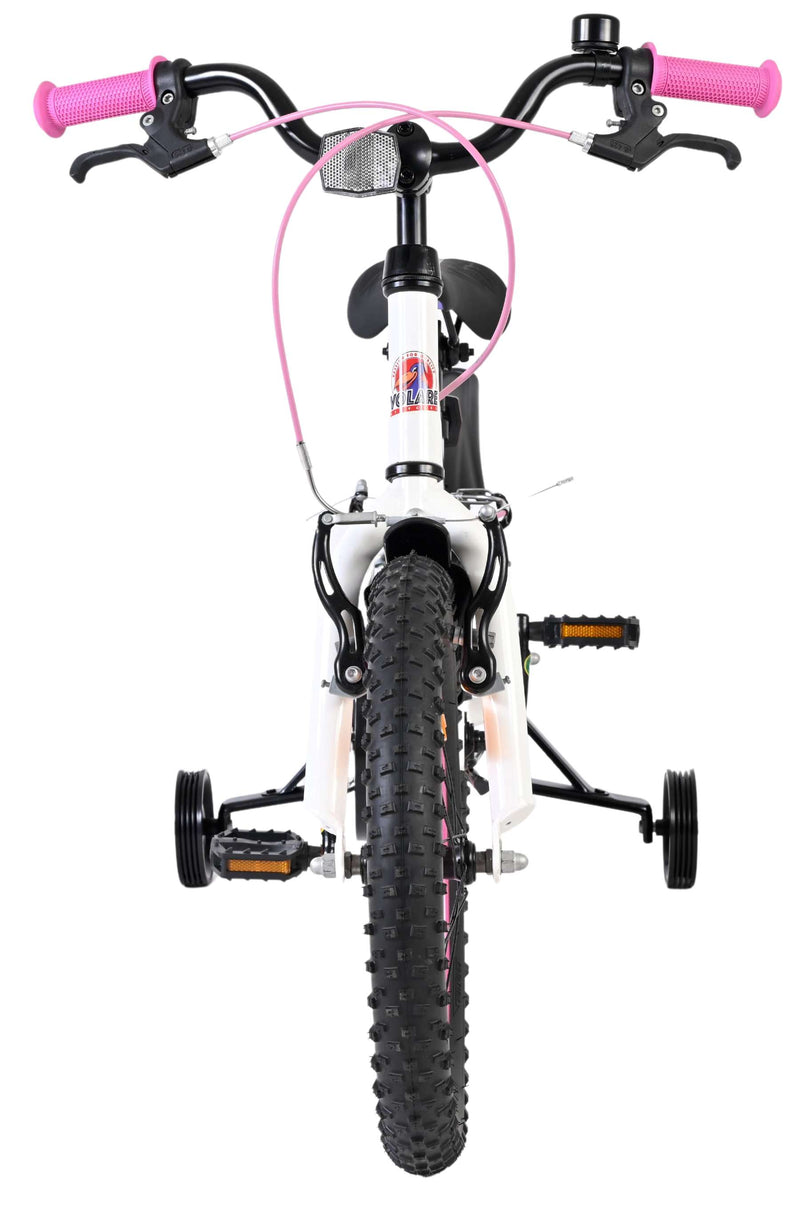 Load image into Gallery viewer, Volare lily kinderfiets - meisjes - 16 inch - wit roze paars - twee handremmen
