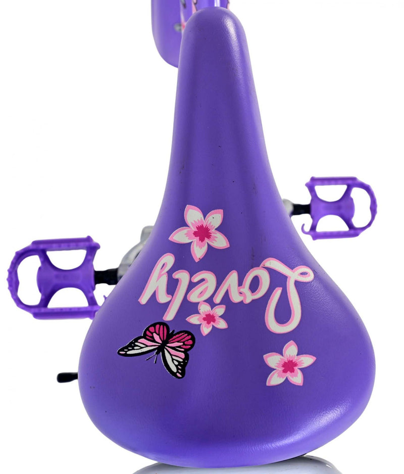 Afbeelding laden in galerijviewer, Volare lovely kinderfiets - meisjes - 24 inch - paars - twee handremmen
