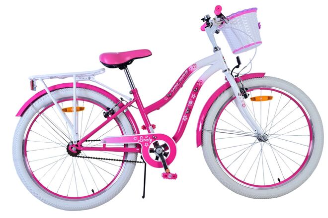 Load image into Gallery viewer, Volare lovely kinderfiets - meisjes - 24 inch - roze - twee handremmen
