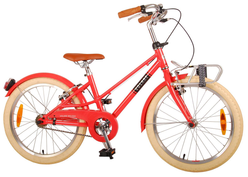 Load image into Gallery viewer, Volare Melody Kinderfiets Meisjes 20 inch Koraal Rood Twee Handremmen Prime Collection
