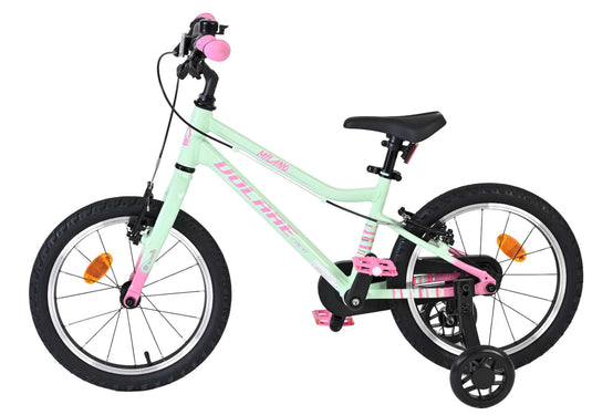 Volare milano kinderfiets - meisjes- 16 inch - mintgroen - twee handremmen
