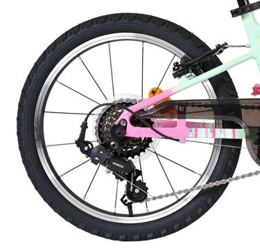 Volare milano kinderfiets - meisjes - 18 inch - mintgroen - 6 speed - twee handremmen