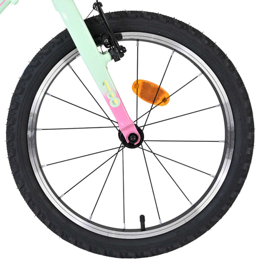 Volare milano kinderfiets - meisjes - 18 inch - mintgroen - 6 speed - twee handremmen