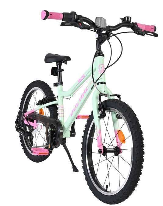 Volare milano kinderfiets - meisjes - 18 inch - mintgroen - 6 speed - twee handremmen