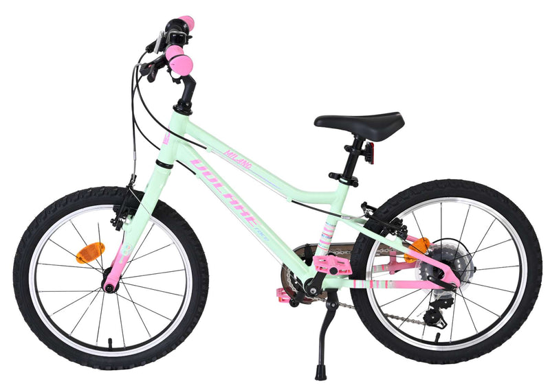 Load image into Gallery viewer, Volare milano kinderfiets - meisjes - 18 inch - mintgroen - 6 speed - twee handremmen
