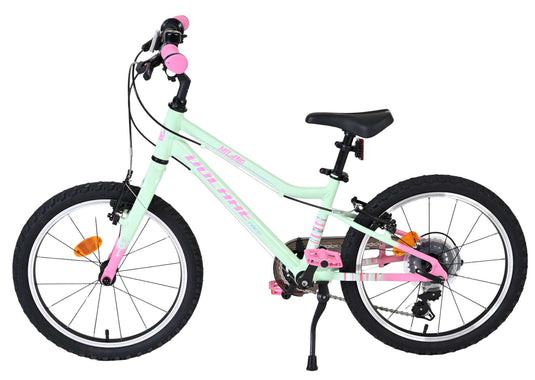 Volare milano kinderfiets - meisjes - 18 inch - mintgroen - 6 speed - twee handremmen