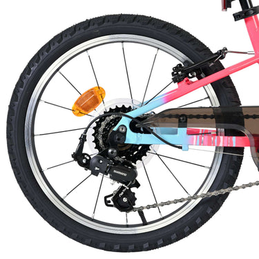 Volare milano kinderfiets - meisjes - 18 inch - roze - 6 speed - twee handremmen