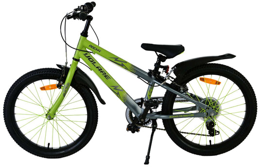 Volare rocky kinderfiets - 20 inch - 7 speed - groen grijs