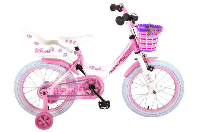 Load image into Gallery viewer, Volare Rose Kinderfiets - Meisjes - 16 inch - Roze Wit - 95% afgemonteerd
