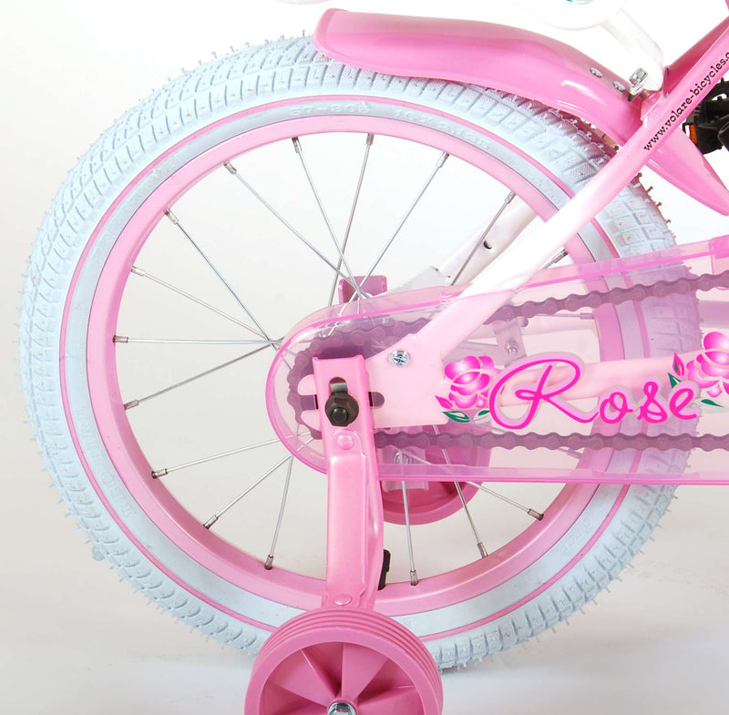 Load image into Gallery viewer, Volare Rose Kinderfiets - Meisjes - 16 inch - Roze Wit - 95% afgemonteerd
