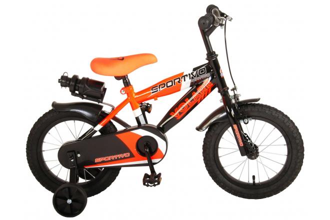 Load image into Gallery viewer, Volare Sportivo Kinderfiets Jongens 14 inch Neon Oranje Zwart 95% afgemonteerd
