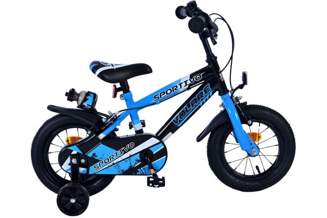 Load image into Gallery viewer, Volare sportivo kinderfiets - jongens - 12 inch - blauw zwart - twee handremmen
