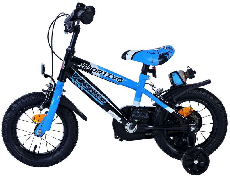 Load image into Gallery viewer, Volare sportivo kinderfiets - jongens - 12 inch - blauw zwart - twee handremmen
