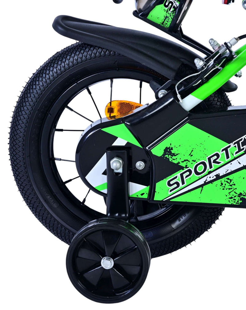 Load image into Gallery viewer, Volare sportivo kinderfiets - jongens - 12 inch - groen zwart - twee handremmen

