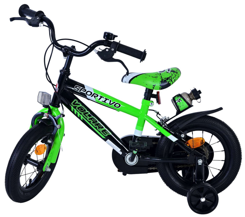 Load image into Gallery viewer, Volare sportivo kinderfiets - jongens - 12 inch - groen zwart - twee handremmen
