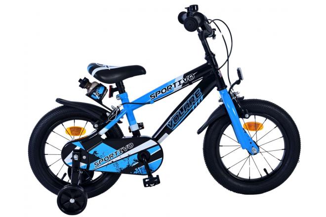 Load image into Gallery viewer, Volare sportivo kinderfiets - jongens - 14 inch - blauw zwart - twee handremmen
